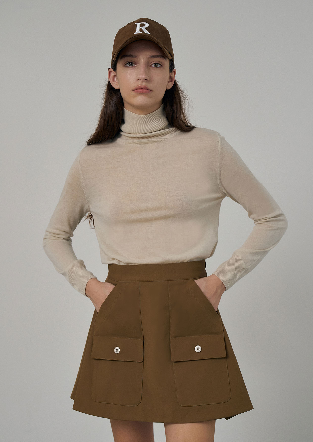 [허영지, 천이슬, 정수정 착용] Pocket A line Skirt