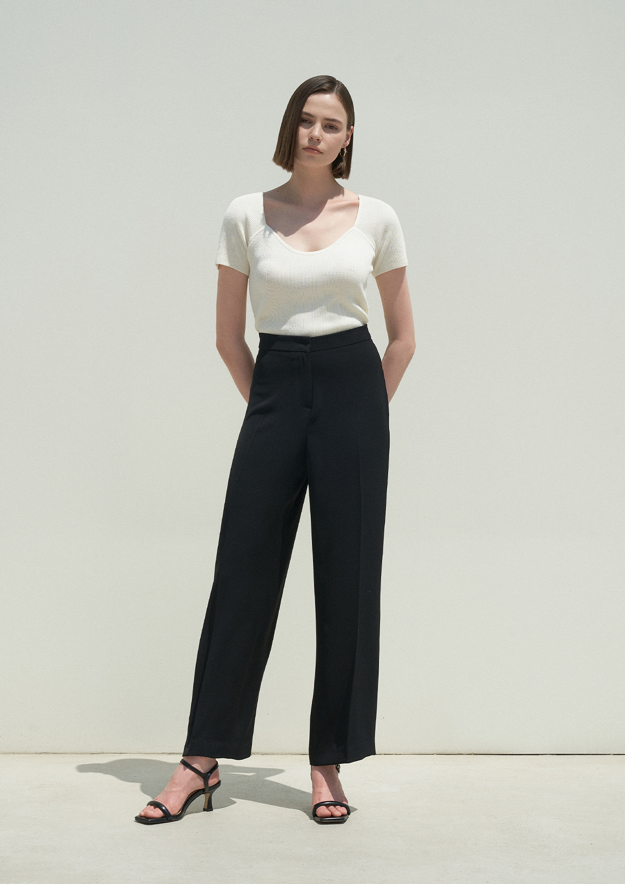 Wide Solid Trousers