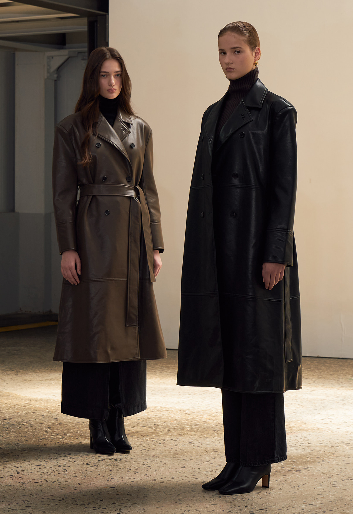 [HANDMADE] Leather Long Coat